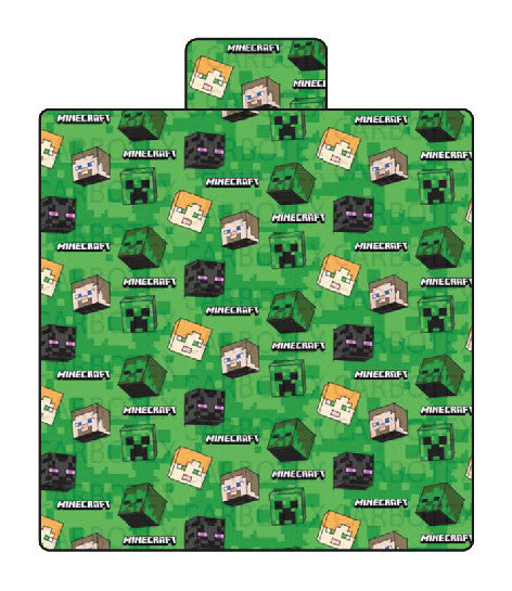 Minecraft Coral fleece piknik takaró 140x200cm 240GSM vastag puha prémium anyagból