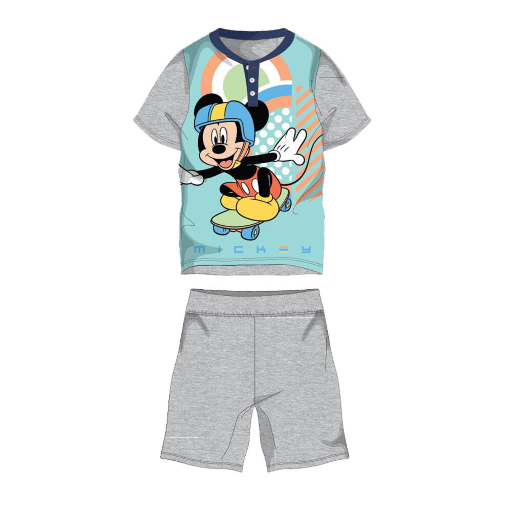 Nyári rövid ujjú gyerek pamut pizsama - Disney Mickey egér