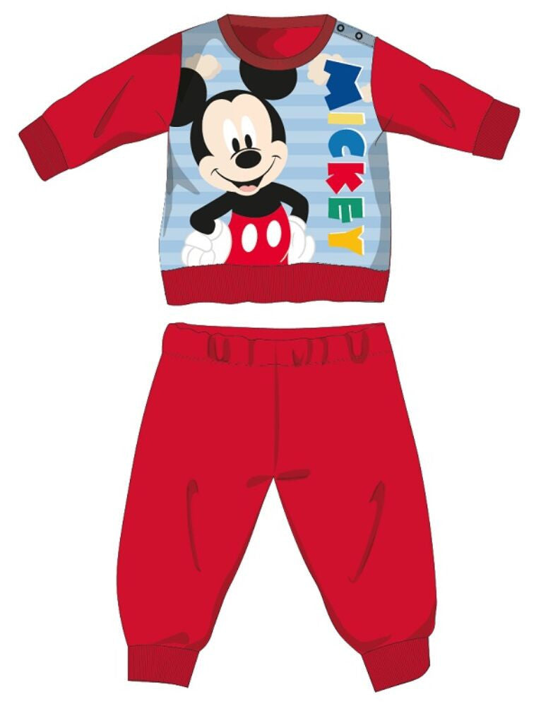 Disney Mickey egér téli vastag baba pizsama - pamut flanel pizsama