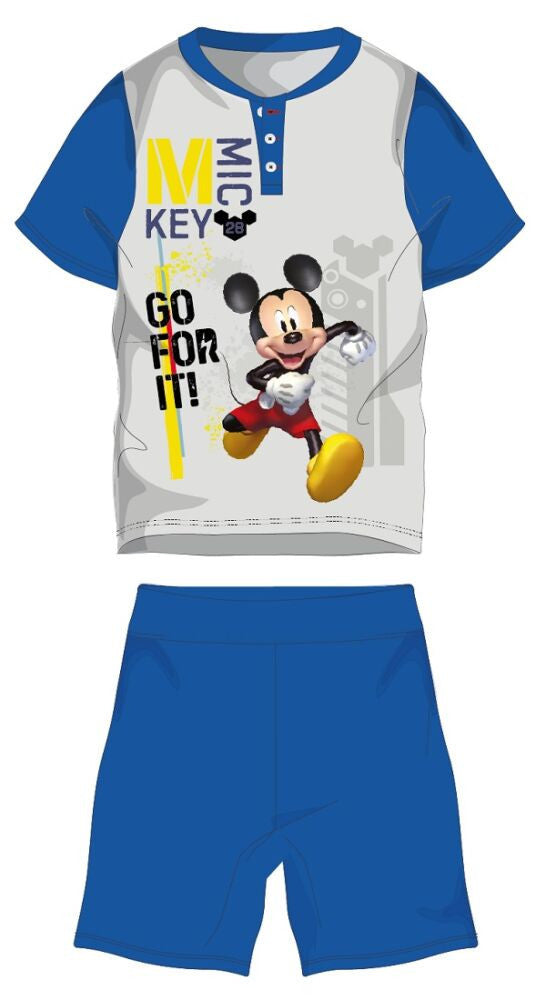 Disney Mickey egér nyári rövid ujjú gyerek pizsama - pamut jersey pizsama