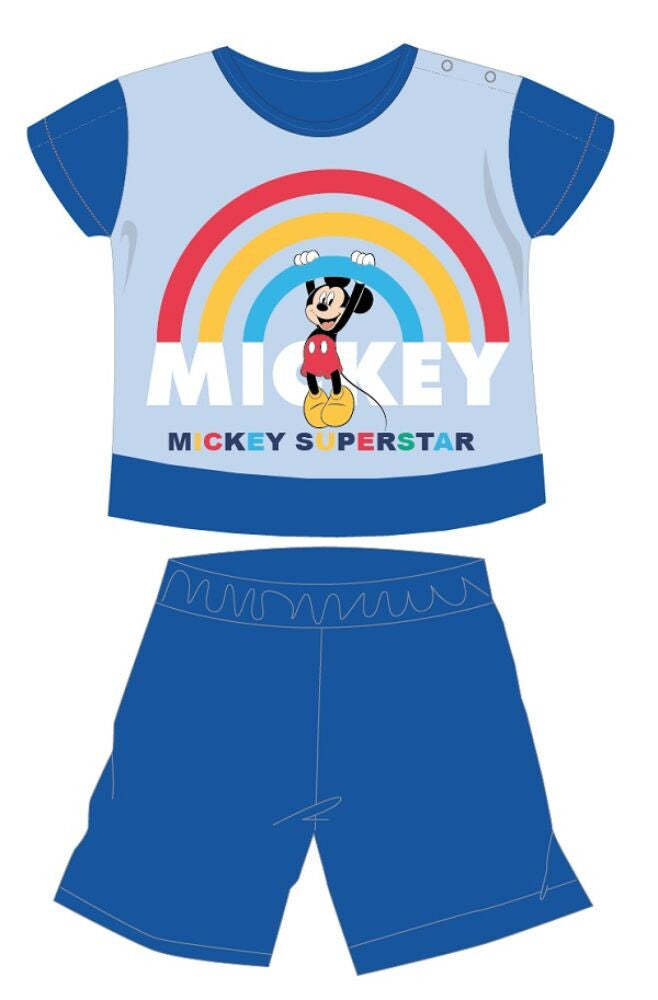 Disney Mickey egér nyári rövid ujjú baba pizsama - pamut jersey pizsama