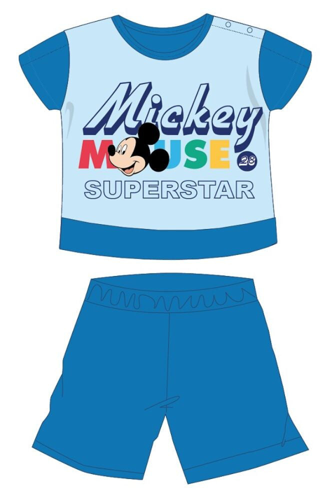 Disney Mickey egér nyári rövid ujjú baba pizsama - pamut jersey pizsama