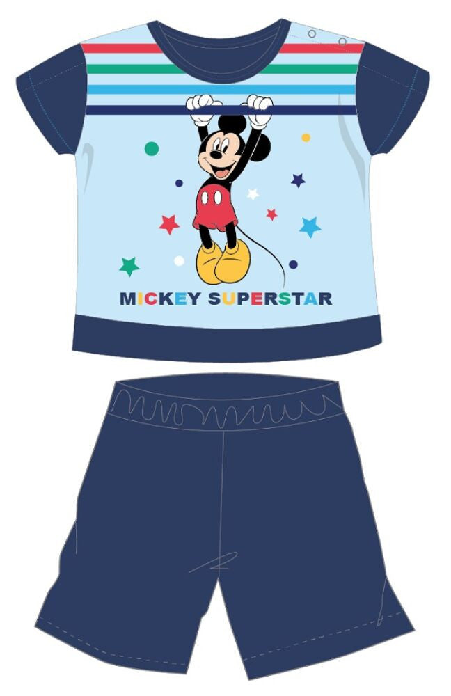 Disney Mickey egér nyári rövid ujjú baba pizsama - pamut jersey pizsama
