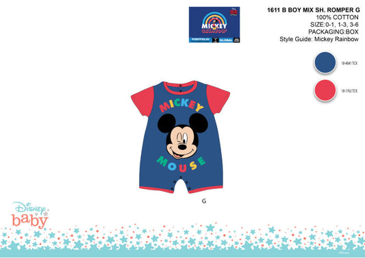 Disney Mickey egér nyári baba rugdalózó