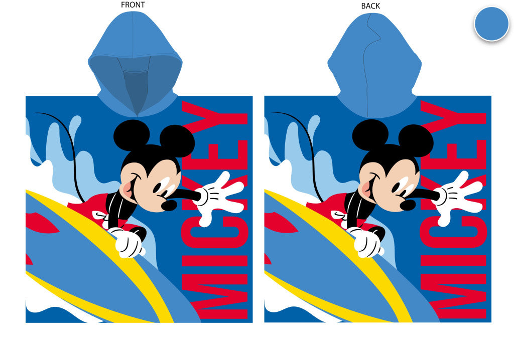 Disney Mickey egér 55x110 cm gyorsan száradó poncsó