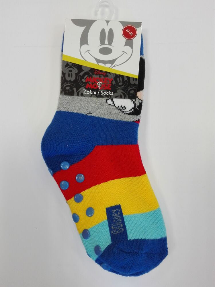 Csúszásgátlós gyerek bokazokni - Mickey egér - teliplüss
