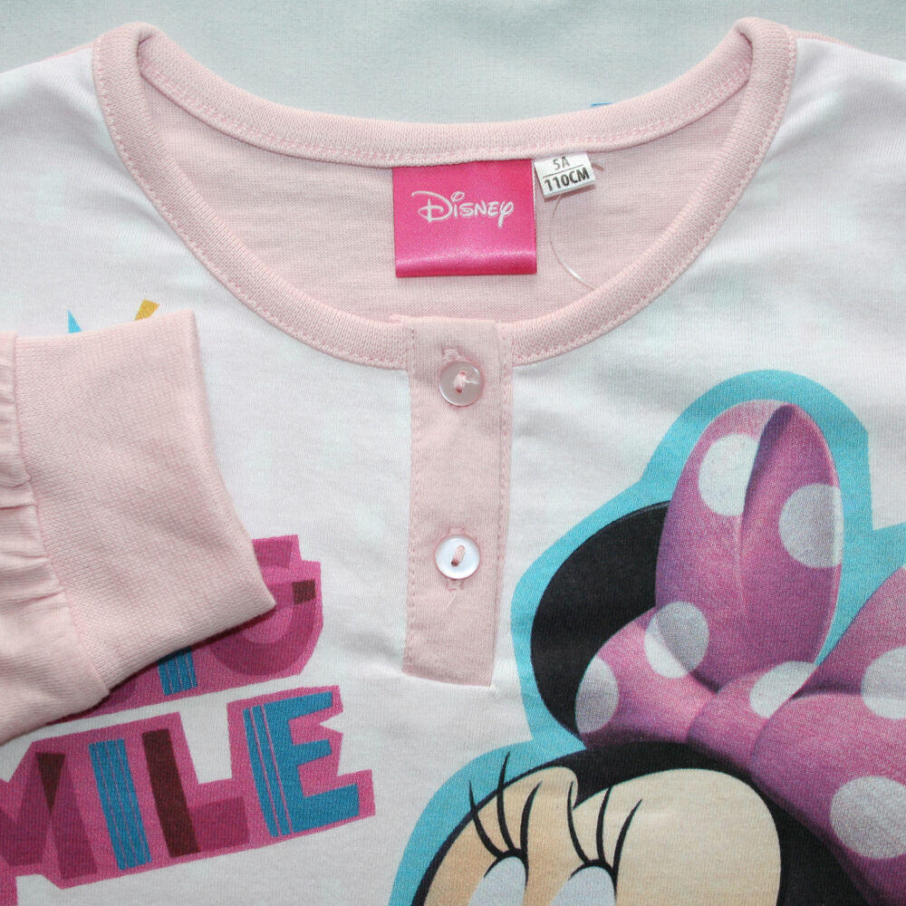 Hosszú vékony pamut gyerek pizsama - Minnie egér pillangókkal - Jersey