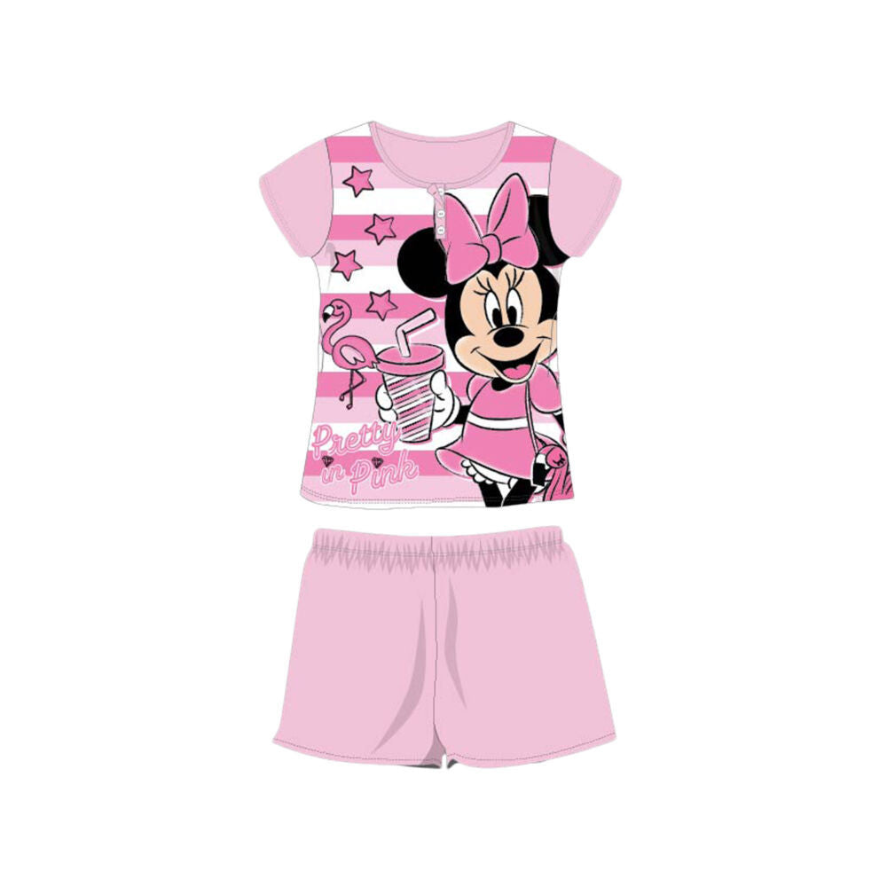 Nyári rövid ujjú gyerek pamut pizsama - Disney Minnie egér
