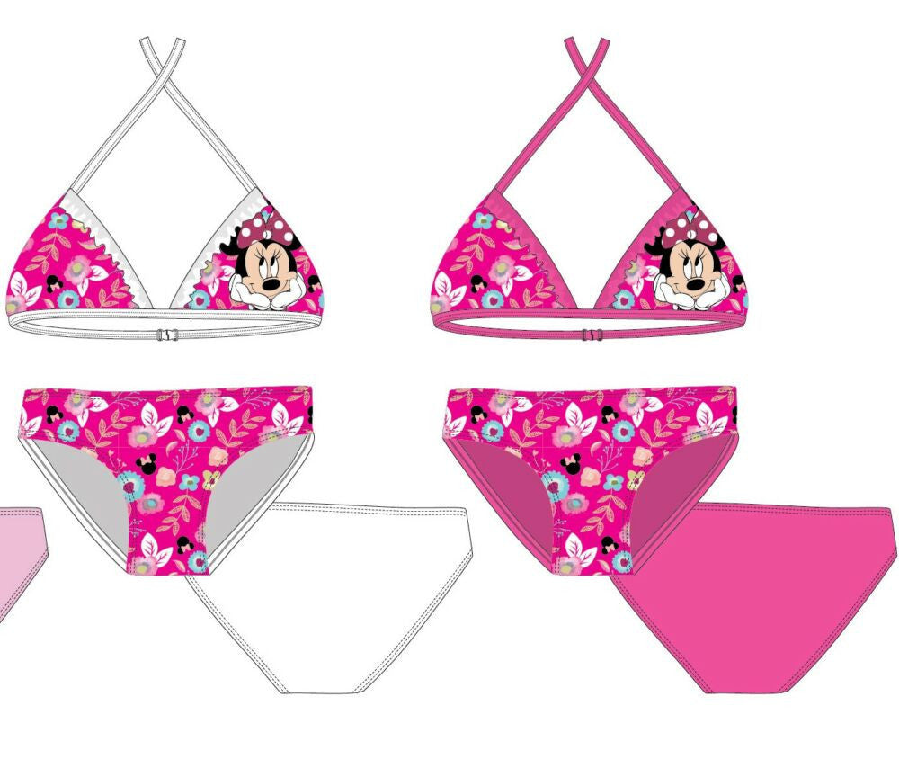 Disney Minnie egér kétrészes fürdőruha kislányoknak - virág mintával