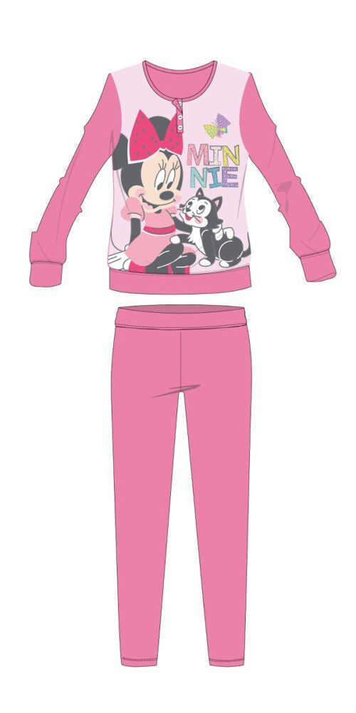 Disney Minnie egér téli pamut gyerek pizsama - interlock pizsama