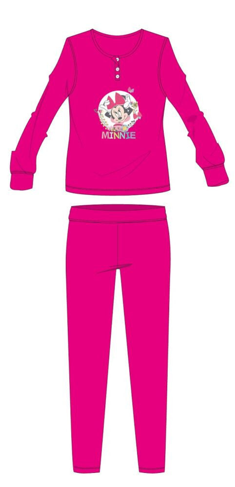Disney Minnie egér téli pamut gyerek pizsama - interlock pizsama