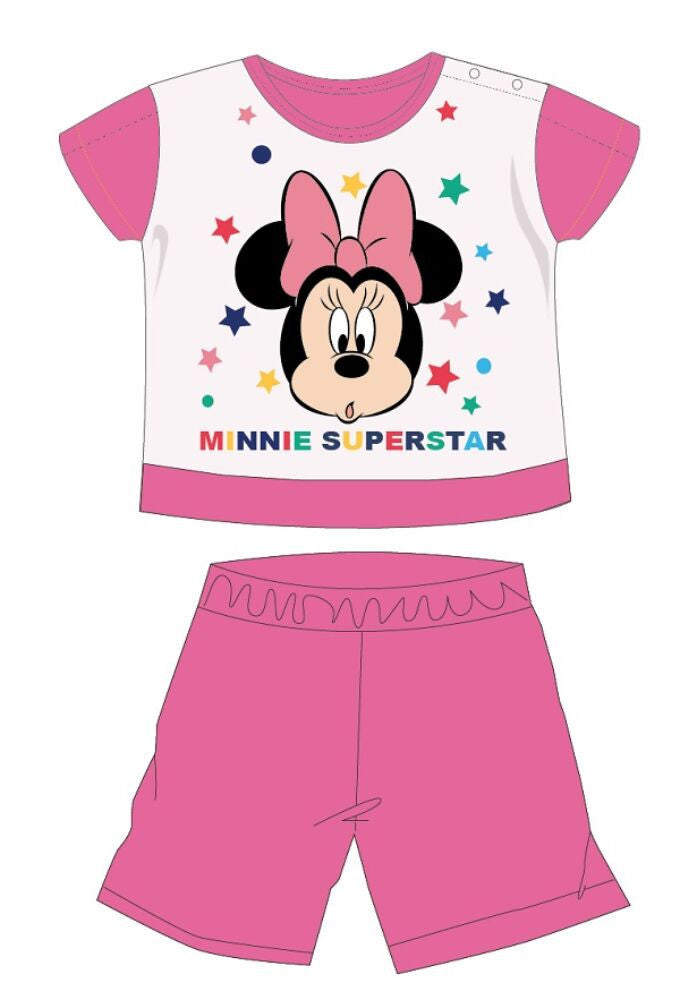 Disney Minnie egér nyári rövid ujjú baba pizsama - pamut jersey pizsama
