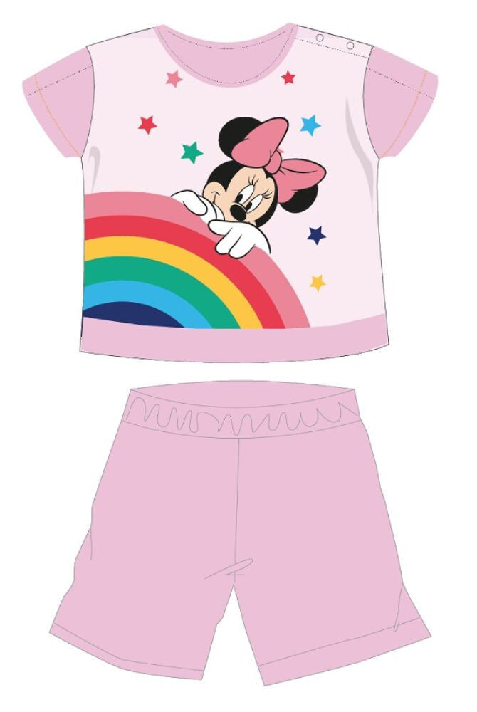 Disney Minnie egér nyári rövid ujjú baba pizsama - pamut jersey pizsama