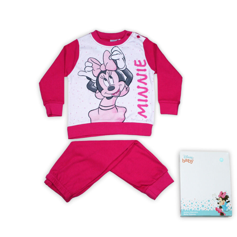 Téli pamut baba pizsama - Minnie egér