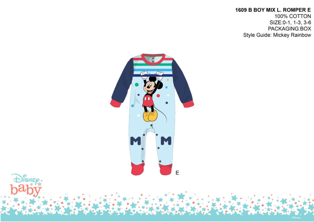 Disney Mickey egér baba rugdalózó