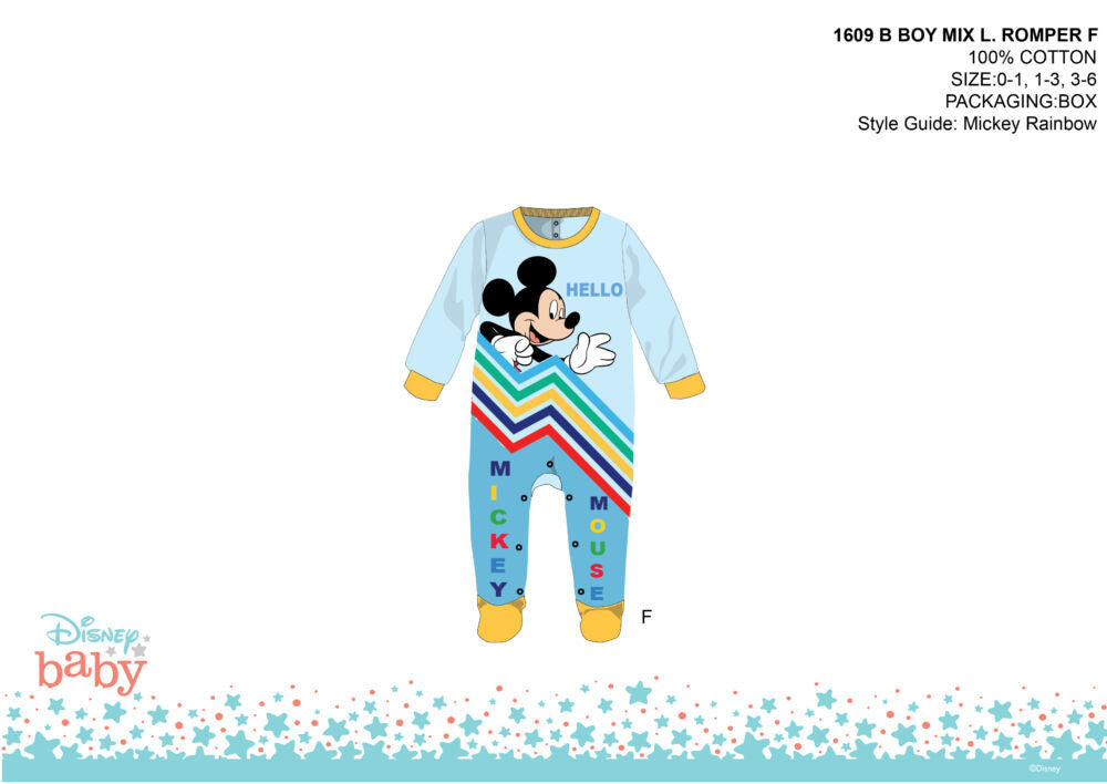 Disney Mickey egér baba rugdalózó