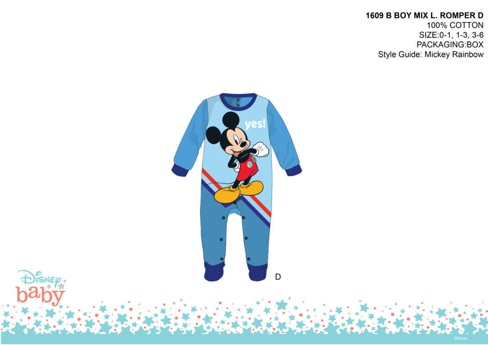 Disney Mickey egér baba rugdalózó