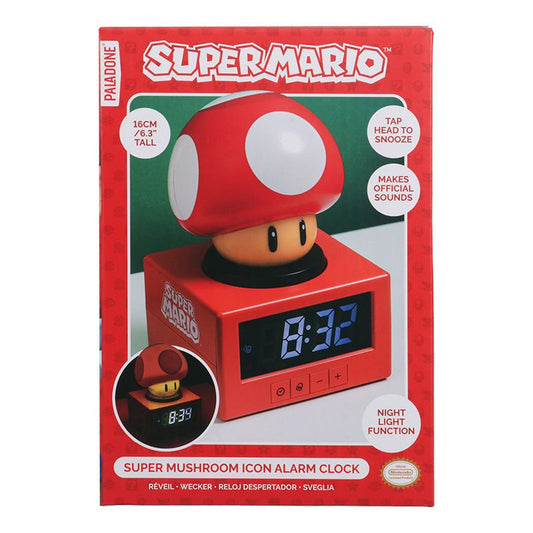 Super Mario gomba ébresztőóra éjszakai fénnyel