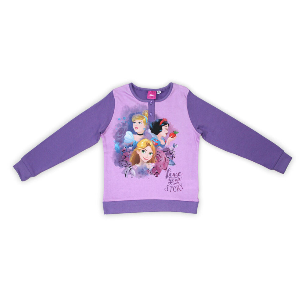 Téli pamut gyerek pizsama - Disney Hercegnők