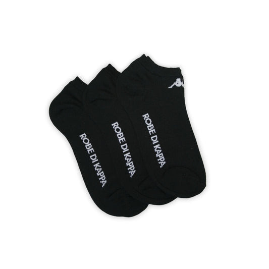 Kappa unisex mercerizált titokzokni - 3 pár/csomag - pamut titokzokni - fekete