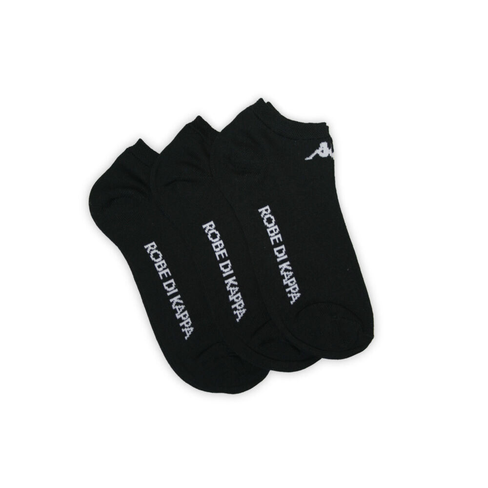 Kappa unisex mercerizált titokzokni - 3 pár/csomag - pamut titokzokni - fekete