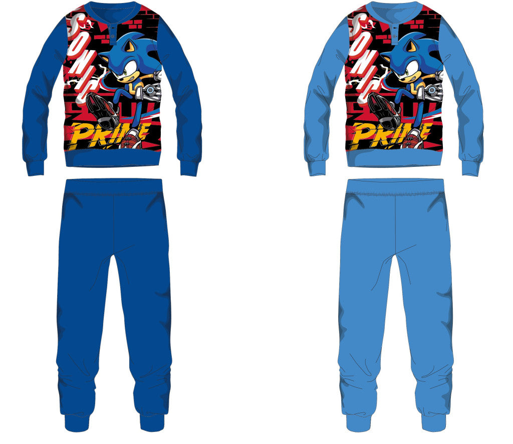 Sonic pamut flanel gyerek pizsama