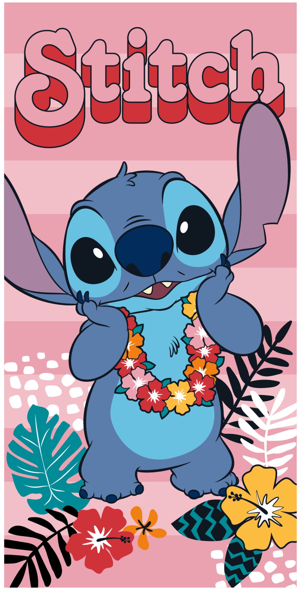Disney Stitch OHANA Means Family fürdőlepedő, strand törölköző 70x140 cm (Fast Dry)