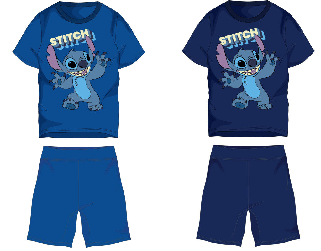 Disney Stitch pamut nyári együttes - póló-rövidnadrág szett