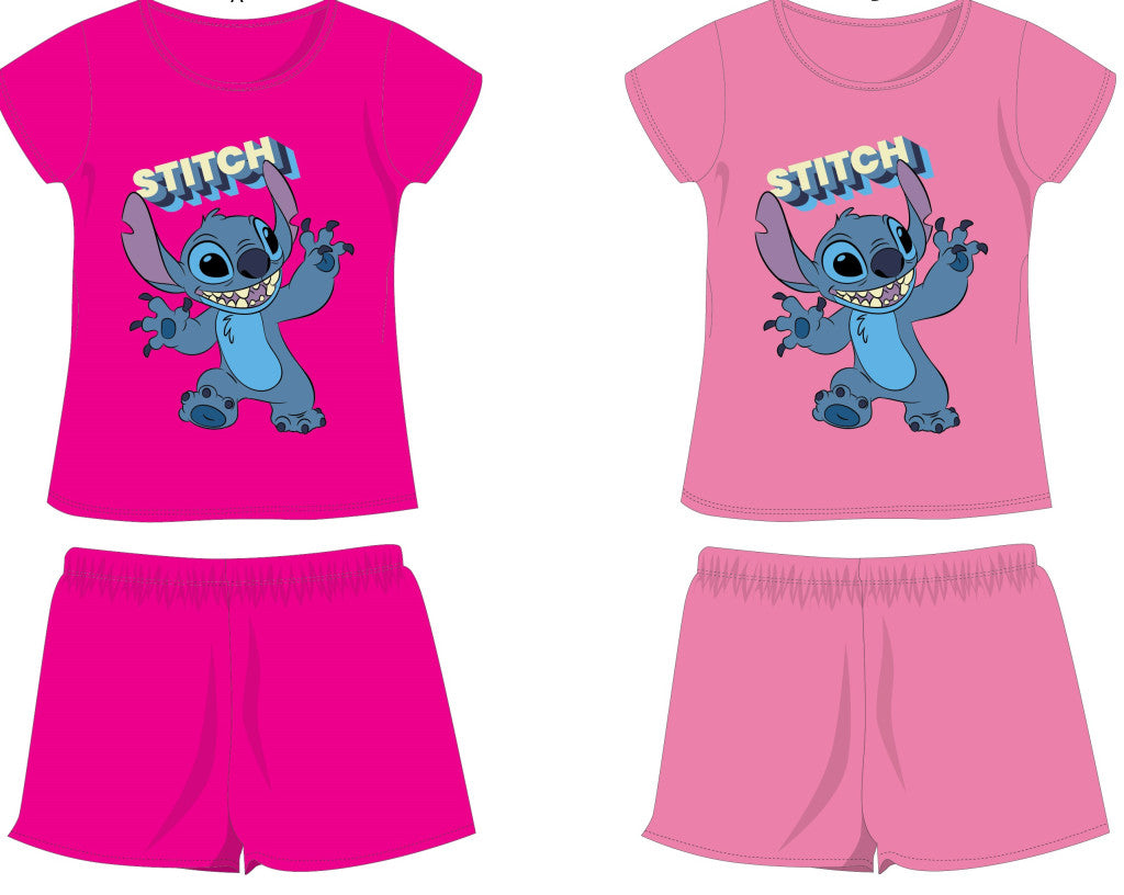 Disney Stitch pamut nyári együttes - póló-rövidnadrág szett