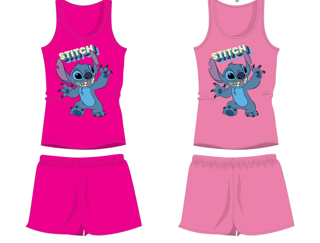 Disney Stitch pamut nyári együttes - trikó-rövidnadrág szett