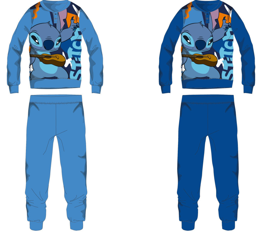 Disney Stitch pamut flanel gyerek pizsama