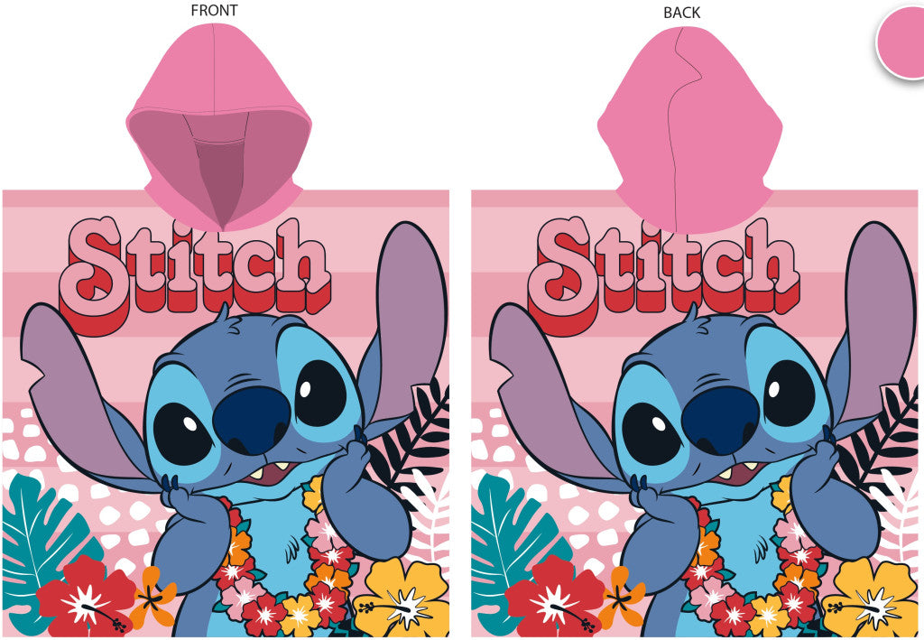 Disney Stitch OHANA Means Family törölköző poncsó 50x100 cm (Fast Dry)