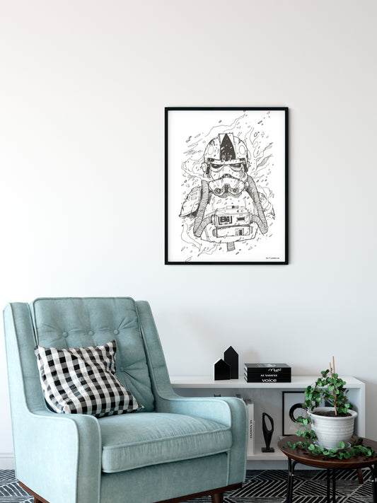 Star Wars Pilot Drawing – Poszter