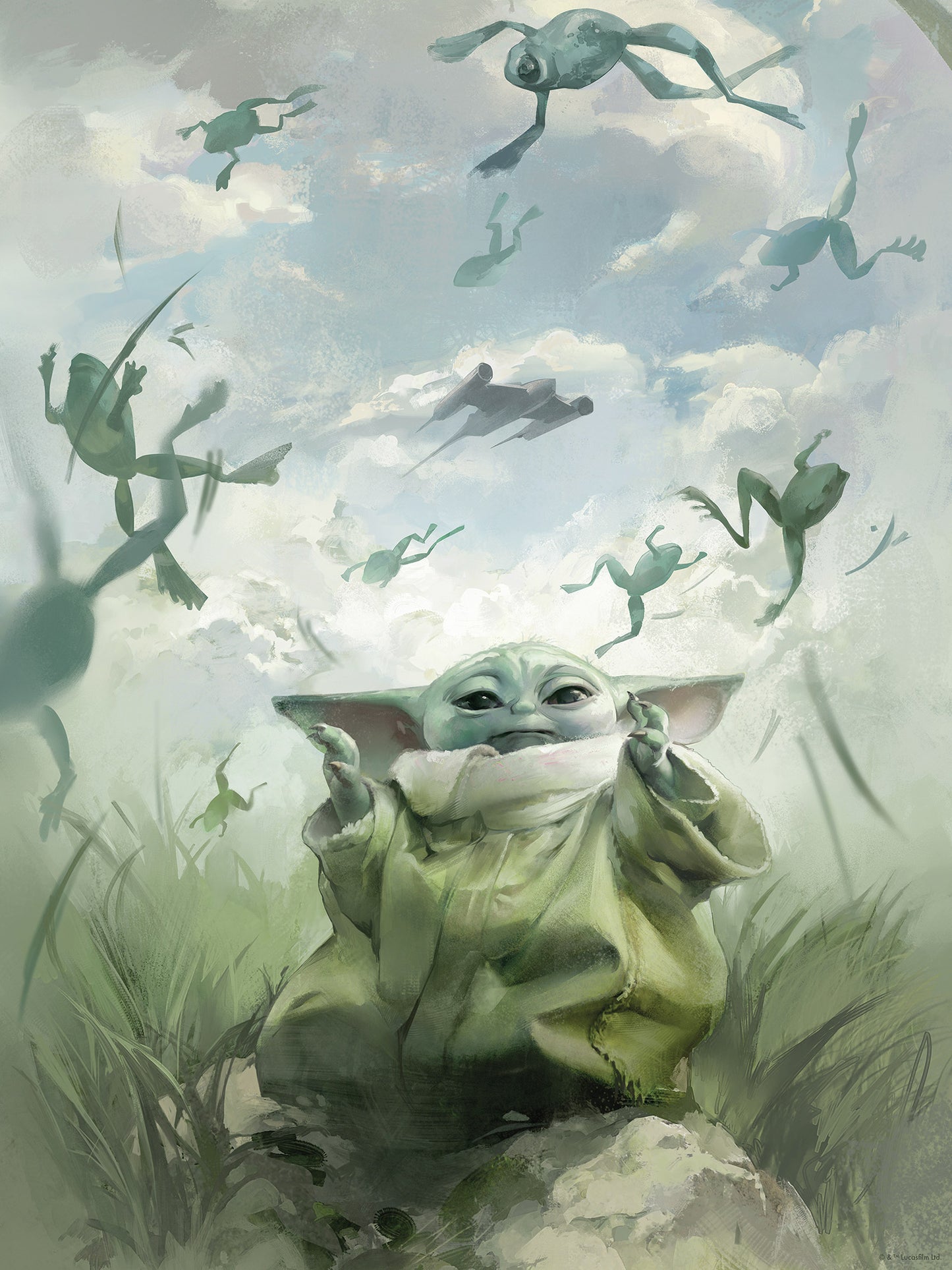 Star Wars The Mandalorian Grogu Frogs – Poszter