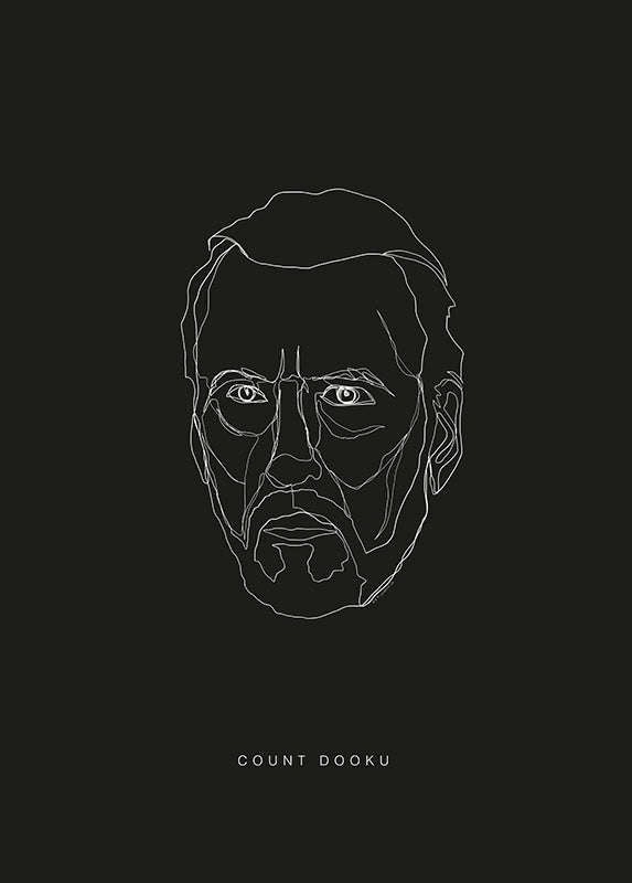 Star Wars Lines Dark Side Dooku – Poszter