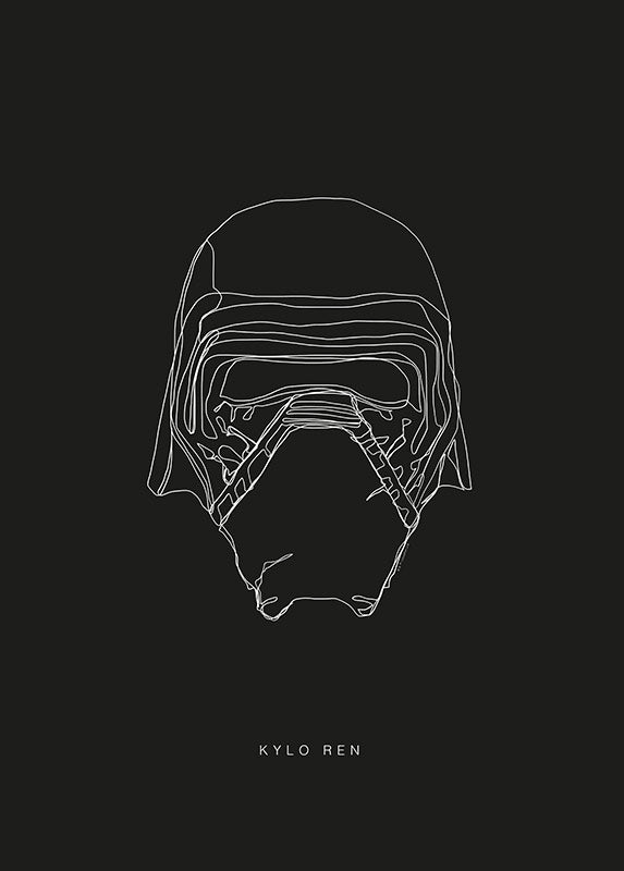 Star Wars Lines Dark Side Kylo – Poszter