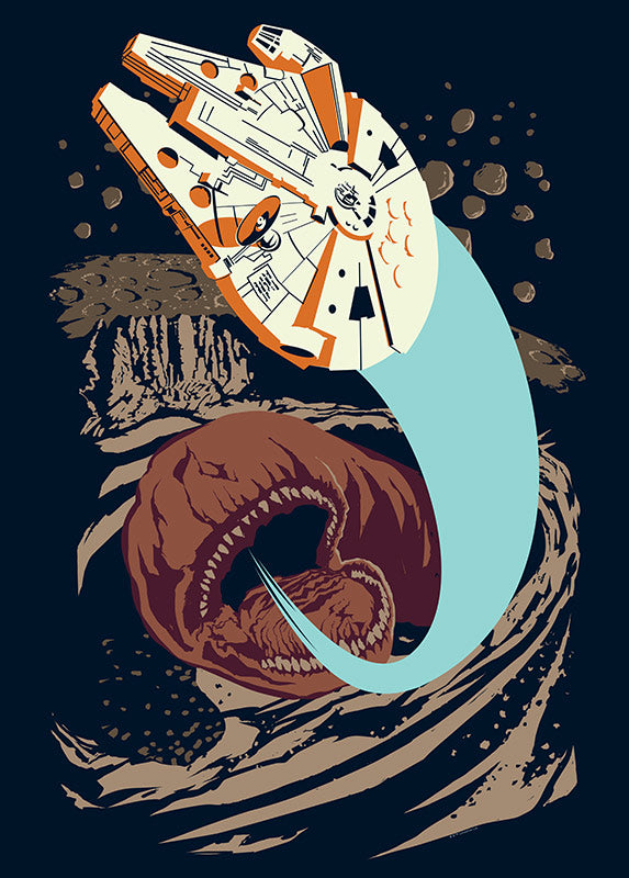 Star Wars Classic Vector Asteroid Worm – Poszter
