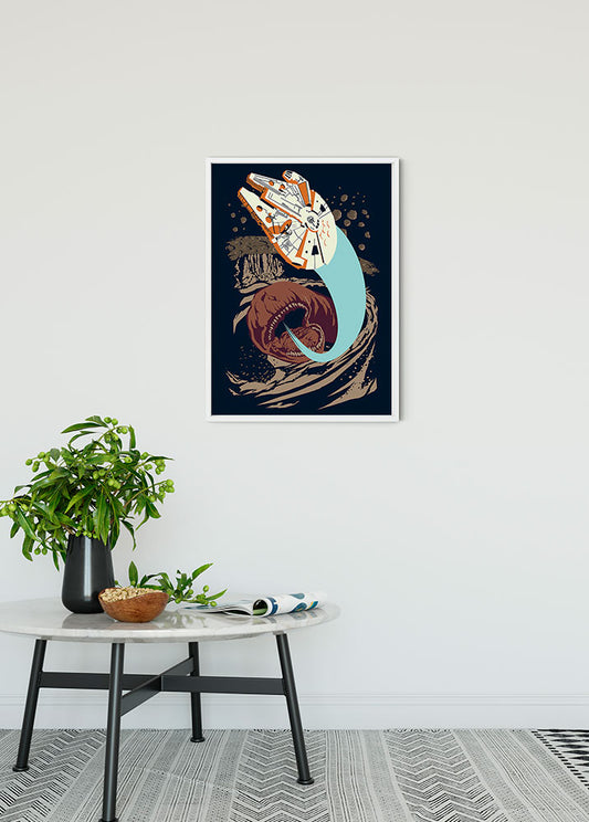 Star Wars Classic Vector Asteroid Worm – Poszter
