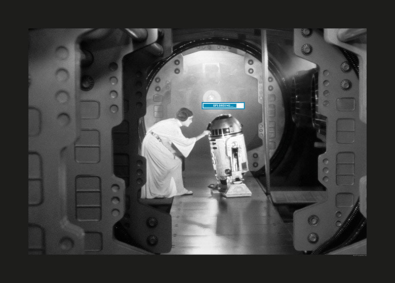 Star Wars Classic Leia R2D2 Upload – Poszter