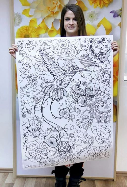 Óriás felnőtt színező (70x100cm) : Kolibri - .hu - KÖNYV
