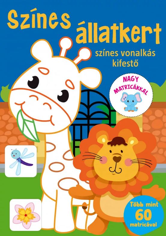 Színes állatkert matricás kifestő - .hu - KÖNYV