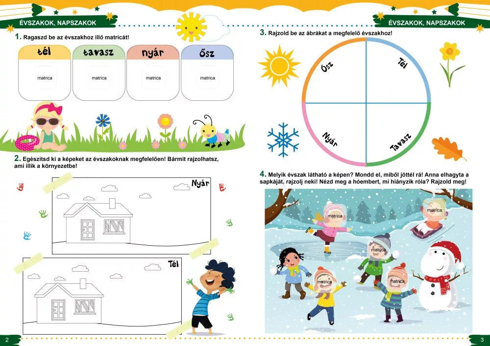 Ügyesedj, Okosodj! Évszakok, Napszakok 5+év - .hu - KÖNYV